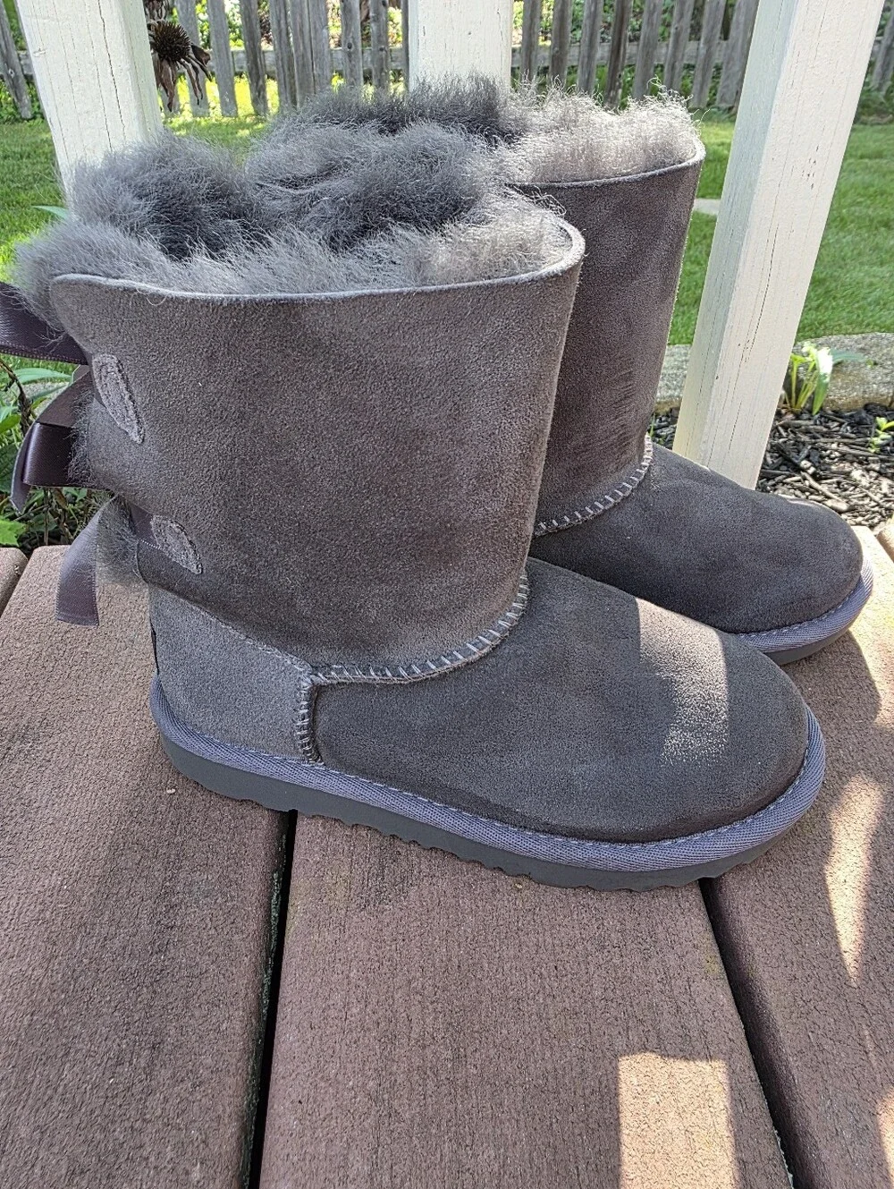 UGG Kids Bailey Bow Grey Size 1
